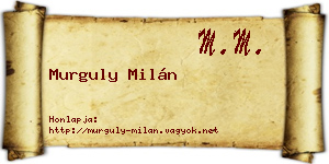 Murguly Milán névjegykártya